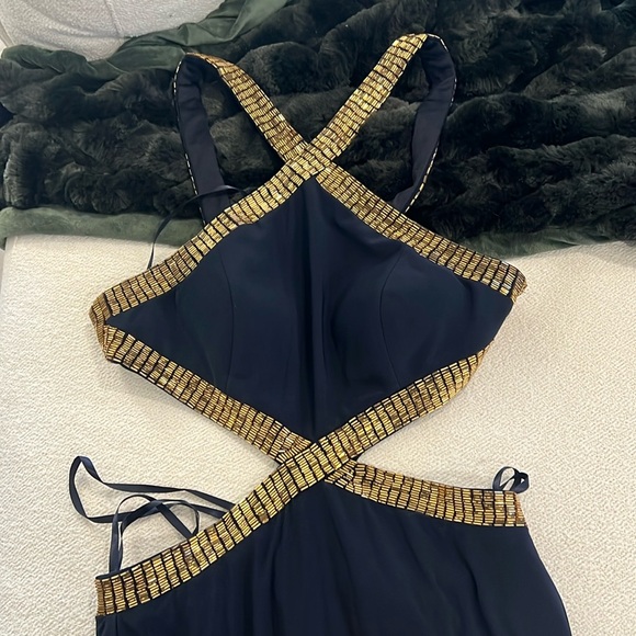 joanna chen Dresses & Skirts - Joanna Chen cutout navy gown